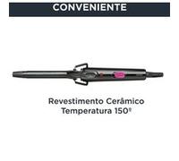 Rowenta Curler 2 CF2119 brosse soufflante et fer à lisser Fer à friser À chaleur Noir 25 W 1,8 m