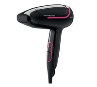 Rowenta Sèche-cheveux de voyage Nomad CV3323 – 1600 W, pliable, tension réglable – Noir/rose