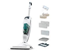 Rowenta Nettoyeur vapeur 2-en-1, Aspire et lave simultanément, Elimine 99,9 des bactéries, Pour tous les sols, Sans détergent, Diffuseur d’huiles essentielles, Clean et Steam Revolution RY7757WH