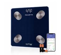Rowenta Pèse-personne connecté Goodvibes Life + 2.0 – Application intuitive, 15 indicateurs, Bleu