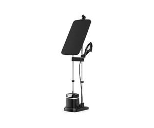 Rowenta QR1510 IXEO + fer à repasser vertical avec chaudière haute pression et axe intégré à 3 positions, défroisseur vertical à vapeur désinfectant, puissant et polyvalent, 5 bar, 2980 W, 1 L