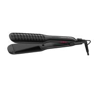 Rowenta Extra Liss SF411L Fer à lisser avec revêtement en kératine et en tourmaline, écran LED, système de grandes plaques flottantes, réglage de la température et arrêt automatique, noir