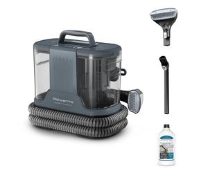 Rowenta - Shampouineuse Clean It Compact Détacheur Portable Grise | Nettoyage tapis - Canapés et voiture - Élimine taches d'animaux - Aspiration puissante - Brossage et pulvérisation intégrés