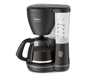 Rowenta Tefal - Cafetière filtre Includeo Ergonomique - 1,25 L - Noire | Machine à café ergonomique pour 15 tasses - Porte-filtre amovible et ouverture simplifiée pour une utilisation quotidienne