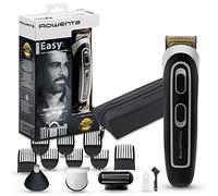 Rowenta TN9140 Trim & Style 13 en 1 Tondeuse à cheveux avec lames en acier inoxydable et 6 peignes tondeuse à barbe batterie au lithium, autonomie 90 min, rasoir avec système de verrouillage et