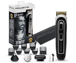 Rowenta TN9140 Trim & Style 13 en 1 Tondeuse à cheveux avec lames en acier inoxydable et 6 peignes tondeuse à barbe batterie au lithium, autonomie 90 min, rasoir avec système de verrouillage et
