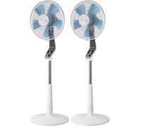 Rowenta Turbo Silence Ventilateur pied 40 cm, Puissant, Flux d’air 72 m3/min, 45 dB(A), Oscillation automatique, Orientation réglable, Grille ultra-sécurisée VU5640F2 (Lot de 2)