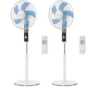 Rowenta Turbo Silence, Ventilateur sur pied, Silencieux, Puissant, Design durable, Écoénergétique, Timer 12h VU5650F0, Blanc (Lot de 2)