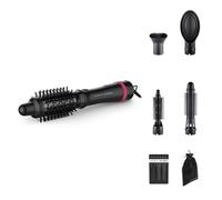 ROWENTA x KARL LAGERFELD Brosse chauffante coiffante, Lisse boucle et ondule les cheveux, Ultra accessoirisée, CF635LF0