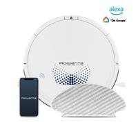 Rowenta X-plorer Série 45 RR8277 Robot Aspirateur Brosse Actif Motorisée 3 Modes de Navigation Système Aqua Power Capteurs Avancés Batterie Lithium ION Durable Autonomie 150 Min