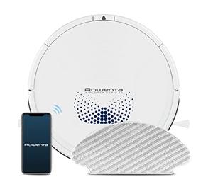 Rowenta X-plorer Série 45 RR8277 Robot Aspirateur Brosse Actif Motorisée 3 Modes de Navigation Système Aqua Power Capteurs Avancés Batterie Lithium ION Durable Autonomie 150 Min