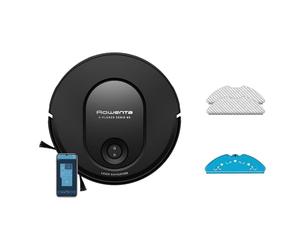 Rowenta X-Plorer Serie 65, Robot aspirateur Laveur, Technologie Laser, Nettoyage méthodique, Design Ultra Fin RR8L65WH, Noir