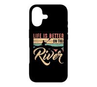Rowing Canoë Kajak « Life is Better on The River » Coque pour iPhone 17