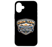 Rowing Crew Team We Row Together Citation Phrase Coque pour iPhone 16 Plus
