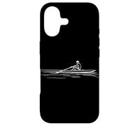 Rowing Guy One Line Drawing Coque pour iPhone 17