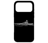 Rowing Guy One Line Drawing Coque pour iPhone 17 Pro Max