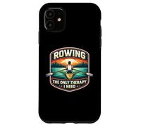 Rowing The Only Therapy I Need Row Crew Rower Citation Coque pour iPhone 11