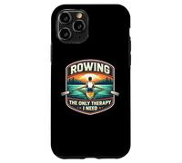 Rowing The Only Therapy I Need Row Crew Rower Citation Coque pour iPhone 11 Pro