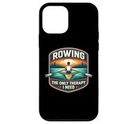 Rowing The Only Therapy I Need Row Crew Rower Citation Coque pour iPhone 12 Mini