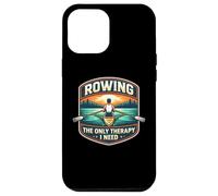 Rowing The Only Therapy I Need Row Crew Rower Citation Coque pour iPhone 12 Pro Max