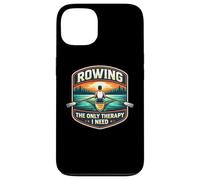 Rowing The Only Therapy I Need Row Crew Rower Citation Coque pour iPhone 13