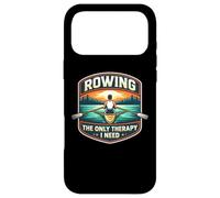 Rowing The Only Therapy I Need Row Crew Rower Citation Coque pour iPhone 17 Pro Max