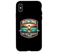 Rowing The Only Therapy I Need Row Crew Rower Citation Coque pour iPhone X/XS