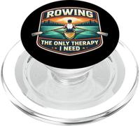 Rowing The Only Therapy I Need Row Crew Rower Citation PopSockets PopGrip pour MagSafe
