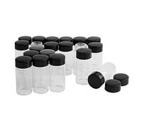 Rowiz Flacons en verre transparent de 20 ml avec bouchons à vis, mini bouteilles vides en verre pour échantillonnage de liquide, fioles d'échantillons à vis, lot de 20