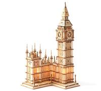 ROWOOD Maquette 3D de Big Ben - Kit Construction Bois Modelisme Puzzle 3D Kit Cadeaux pour Adultes et Adolescents