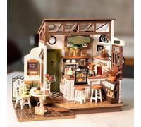 ROWOOD Maquette Miniature Maison Café, DIY Miniature House A Construire pour Adulte, Bricolage Mini Maison Set en Bois De Poupée, Cadeau d'anniversaire