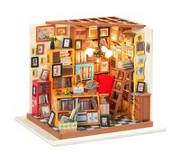 ROWOOD Miniature Maison de Poupée Librairie | Bricolage Mini Maison en Bois Set pour Adulte Femme Fille | Cadeaux de Fête des Mères et Anniversaire