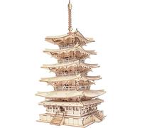 ROWOOD Puzzle 3D Maquette de Temple Japonais en Bois - Maquette en Bois a Construire Adulte - Construction Bois Modelisme Maquette Adulte - Puzzle en Bois Kit Cadeaux pour Adultes Et Adolescents