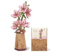 rowood Sakura Fleur artificielle 3D Puzzle Kit de bricolage pour adultes enfants Fleur en bois Kit de modélisme pour décoration de la maison Idée cadeau créative pour la fête des mères Saint-Valentin