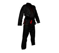 ROX Fit BJJ Gi Costumes pour la concurrence Jiu Jitsu brésilien costume Gi Compétition Kimono - noir avec coutures rouges, A0, A1, A2, A3, A4, A5, A6 (A3)