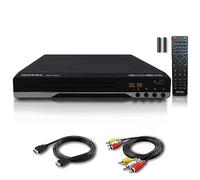 Roxel Lecteur DVD RDP-S600 avec câble HDMI et câble RCA inclus - Multi région - Port USB - Télécommande - Full HD - Fonction Stop Resume - Lecteur CD - Port HDMI et RCA