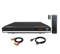 Roxel RDP-S500 Lecteur DVD avec câble HDMI pour TV, lecteur DVD multi-régions avec port USB, télécommande, lecteur CD avec HDMI Full HD et port RCA