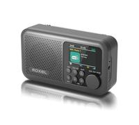 Roxel RDR-30 Radio FM portable DAB+ avec BT 5.3 | Batterie de 12 heures | Écran couleur 2,4" | 80 préréglages | Réveil | Chargement USB-C | Léger | Radio numérique pour la maison, les voyages et