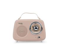 Roxel RFM01 Enceinte de fête radio FM rétro - Design intemporel, son supérieur, radio FM, lecture MP3 et diffusion BT sans fil, parfaite comme cadeau (crème)