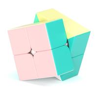 ROXENDA 2x2 Cubes Magiques, 2x2x2 Jouets pour la Concentration et Les Exercices de Combinaison, sans Autocollants, avec Macarons, Couleurs Vives, pour Enfants et Adolescents (2x2x2)