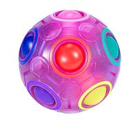 ROXENDA Balle Magique Rainbow Ball, Jeu de Compétences Puzzle Ball - Brain Teaser & Stress pour Enfants et Adultes (Pourpre)