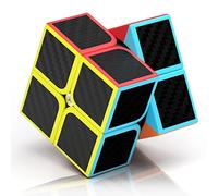 ROXENDA Cube de Vitesse 2X2, Cube Magique 2X2X2 Sticker Fibre de Carbone Super-Durable avec des Couleurs Vives (2x2x2)