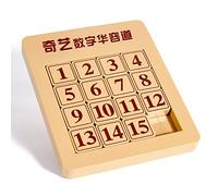 ROXENDA Klotski Puzzle, Coulissant Puzzle Magnétique Puzzle Klotski 4X4 Puzzle de Mathématiques Jouet Éducatif - d'Intelligence Puzzles Numéro Jeu Logique Cerveau Jouet pour Enfants