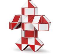 ROXENDA Serpent Magique avec 60 Blocs, Magic Snake Cube Twist Puzzle - Jeux de Puzzles 3D Fidget Cube Serpent Magique Cadeau Anniversaire pour Enfants et Adultes - 1 Pack (Rouge)