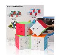 Roxenda Speed Cube Bundle Magic Cube Set Of 2x2x2 3x3x3 4x4x4 5x5x5 Stickerless Speed Puzzle Cube With Gift Box Secret Tutorial For Speed Cubes