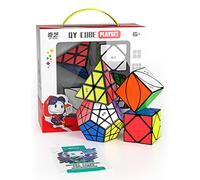 ROXENDA Speed Cube Magique, Cube de Vitesse Pyramide Megaminx Skewb Ivy Cube - Collection Cube Magique Fast pour Enfants Adultes, avec Coffret Cadeau et Tutoriel Secret(Irregular)
