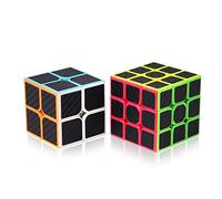 ROXENDA Speed Cube Set, Cube de Vitesse 2X2 3X3 Cube Magique Original avec Instruction(Fibre de Carbone)
