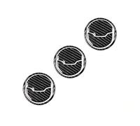 ROXENT Garniture de couvercle de sortie de ventilation de climatisation en Fiber de carbone, for Ford, for Mustang, ensemble de décoration intérieure de voiture 2015 + Autocollants pour grilles d'aéra