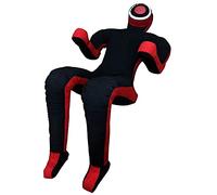 RoxFit - Mannequin de grappling réaliste pour MMA ou judo, sac de frappe, clé de bras - Position assise - Mains en avant - Noir/rouge, noir/rouge, 6 Foot (72") - 180 cm