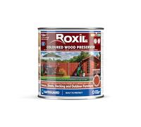 Roxil Lasure Préventive Bois 1L - Cèdre Rouge - Intérieur & Extérieur - Protection Contre Pourriture, Champignons, Larves & Termites